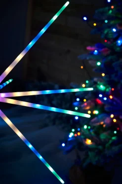 WeRChristmas Festive Star, Snowflake & Sign Lights|Pathway Lights^Starburst Pathway Stake Light, Multi-Coloured, 98 Cm