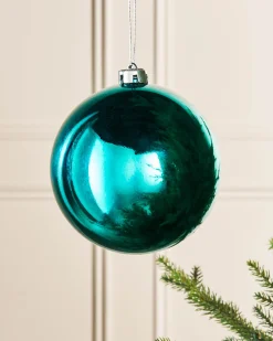 WeRChristmas Oversized Baubles|Shatterproof Baubles^Teal Large Gloss Shatterproof Bauble, 15 Cm