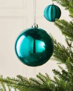WeRChristmas Oversized Baubles|Shatterproof Baubles^Teal Large Gloss Shatterproof Bauble, 15 Cm