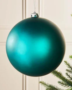 WeRChristmas Oversized Baubles|Shatterproof Baubles^Teal Large Matt Shatterproof Bauble, 20 Cm