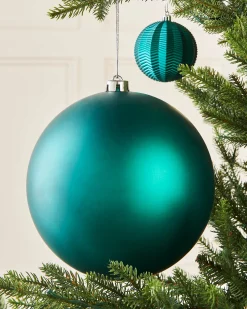 WeRChristmas Oversized Baubles|Shatterproof Baubles^Teal Large Matt Shatterproof Bauble, 20 Cm