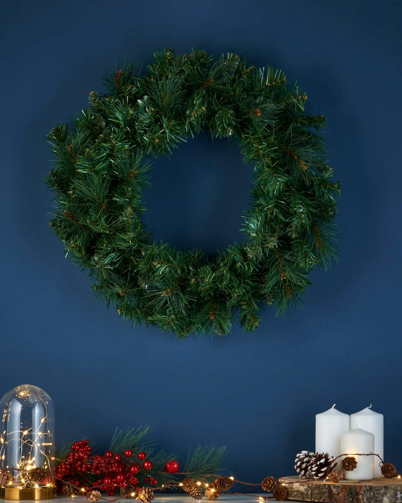 WeRChristmas Plain Wreaths^Victorian Pine Wreath, 50 Cm