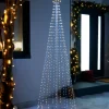 WeRChristmas Tree Silhouettes^Waterfall Christmas Tree, White, 2.1 M
