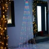 WeRChristmas Tree Silhouettes^Waterfall Christmas Tree, Rainbow, 2.1 M