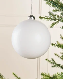 WeRChristmas Oversized Baubles|Shatterproof Baubles^White Large Matt Shatterproof Bauble, 15 Cm