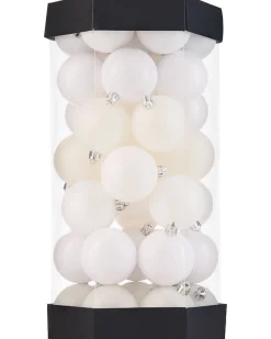 WeRChristmas Shatterproof Baubles^White Shatterproof Baubles, 42 Pack, 6 Cm