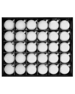 WeRChristmas Shatterproof Baubles^White Shatterproof Bauble, 50 Pack